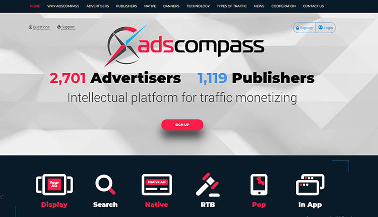 Adscompass Ad Network Review 2022: CPM rates, payment methods, payouts vs  alternative networks