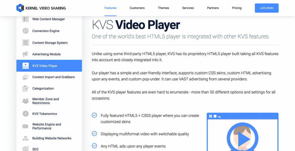 KVS is another professional solution for uploading video content to your adult tube websites. It operates by multi-server storage and conversation support, advanced caching system, open-source PHP code, customizable politics, and many other cool features.